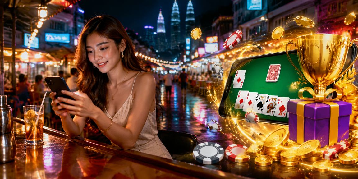 Pemain Kuala Lumpur menikmati permainan kad dalam suasana kasino bergaya pv15
