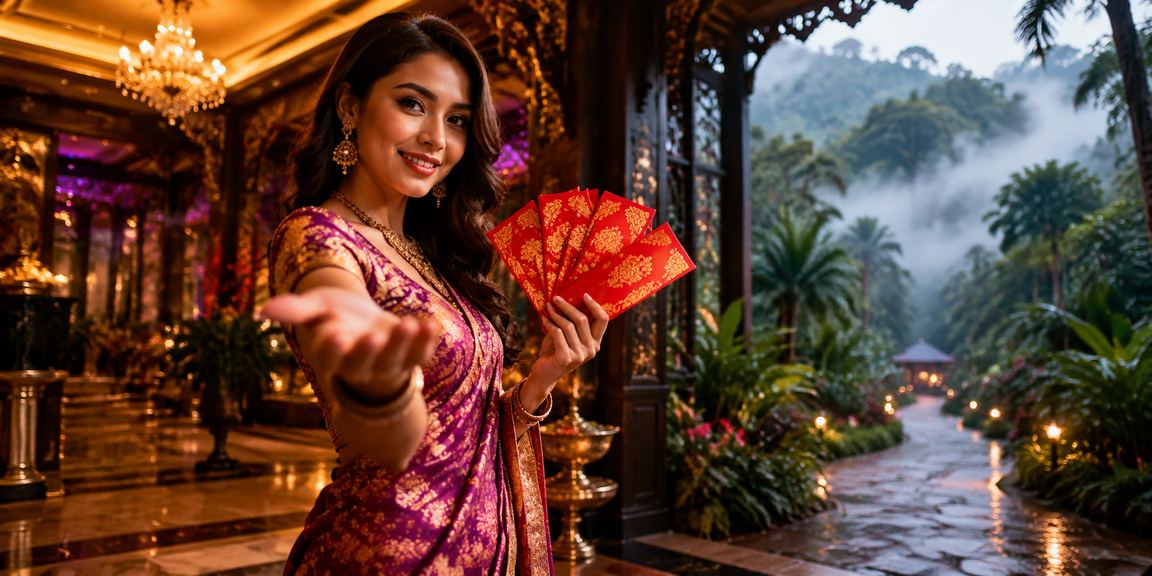 Suasana pemberian bonus sampul merah gaya Malaysia sempena promosi pv15